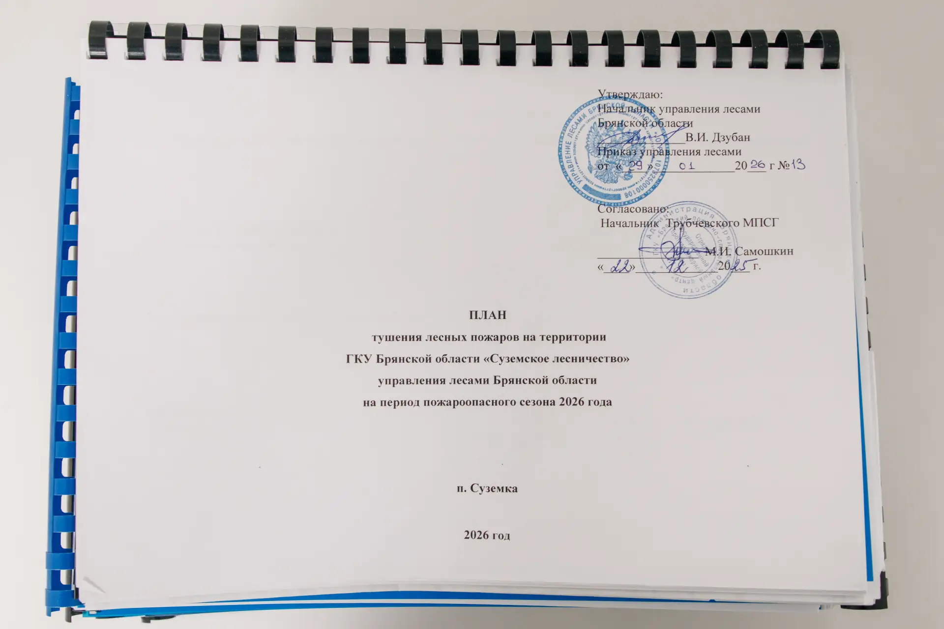 📕В Брянской области утверждены планы тушения лесных пожаров на территории лесничеств.