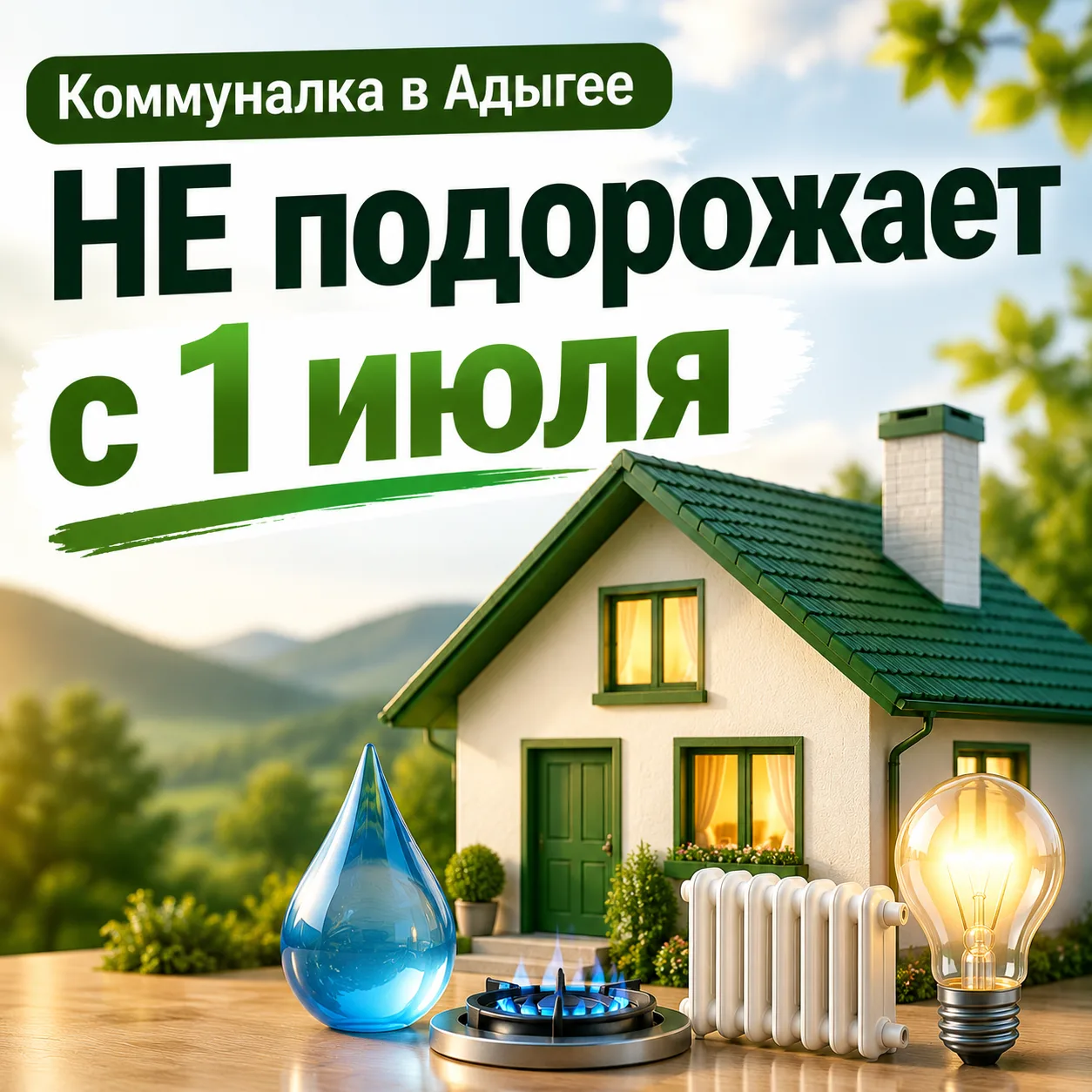 Повышения тарифов на услуги ЖКХ с 1 июля не будет 🙅🏻