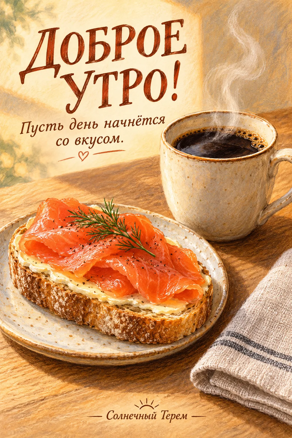 Пусть утро начнётся спокойно, вкусно и без лишней суеты. ☕️