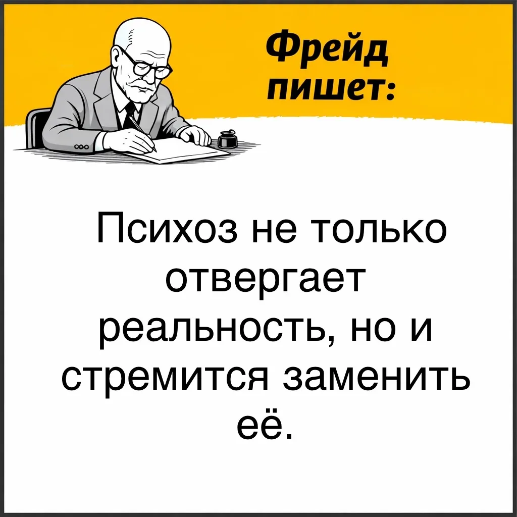 Фрейд обращал внимание на то, что психика не может существовать в пустоте. Если человек утрачивает с