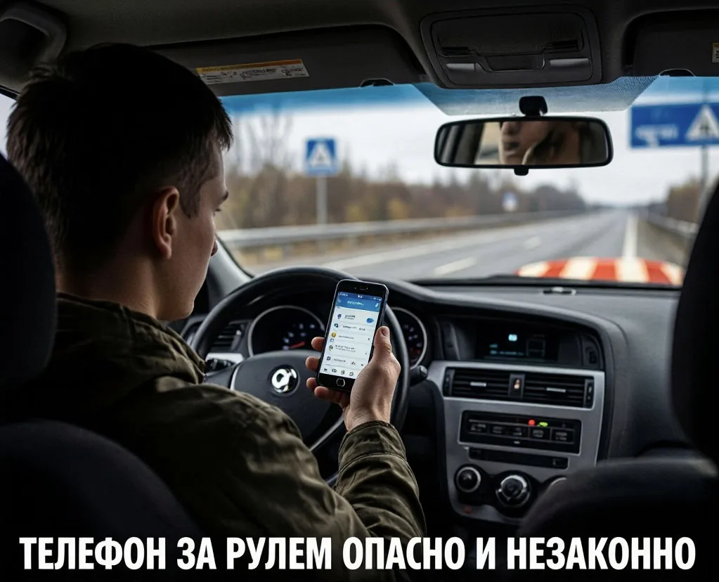 ⚠️ Телефон за рулём — опасно и незаконно!