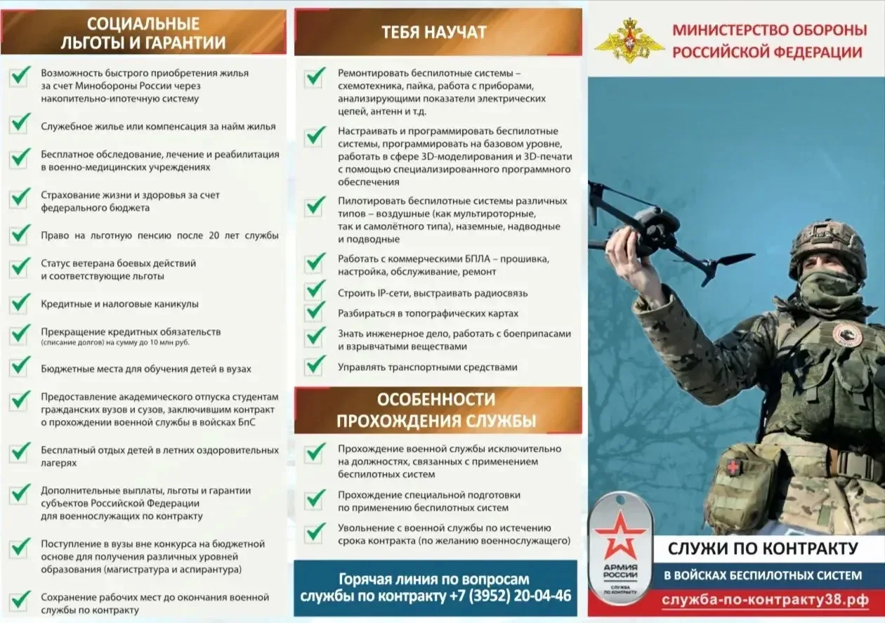 🇷🇺 Служба по контракту в войсках БПЛА: твой выбор — твоя сила!