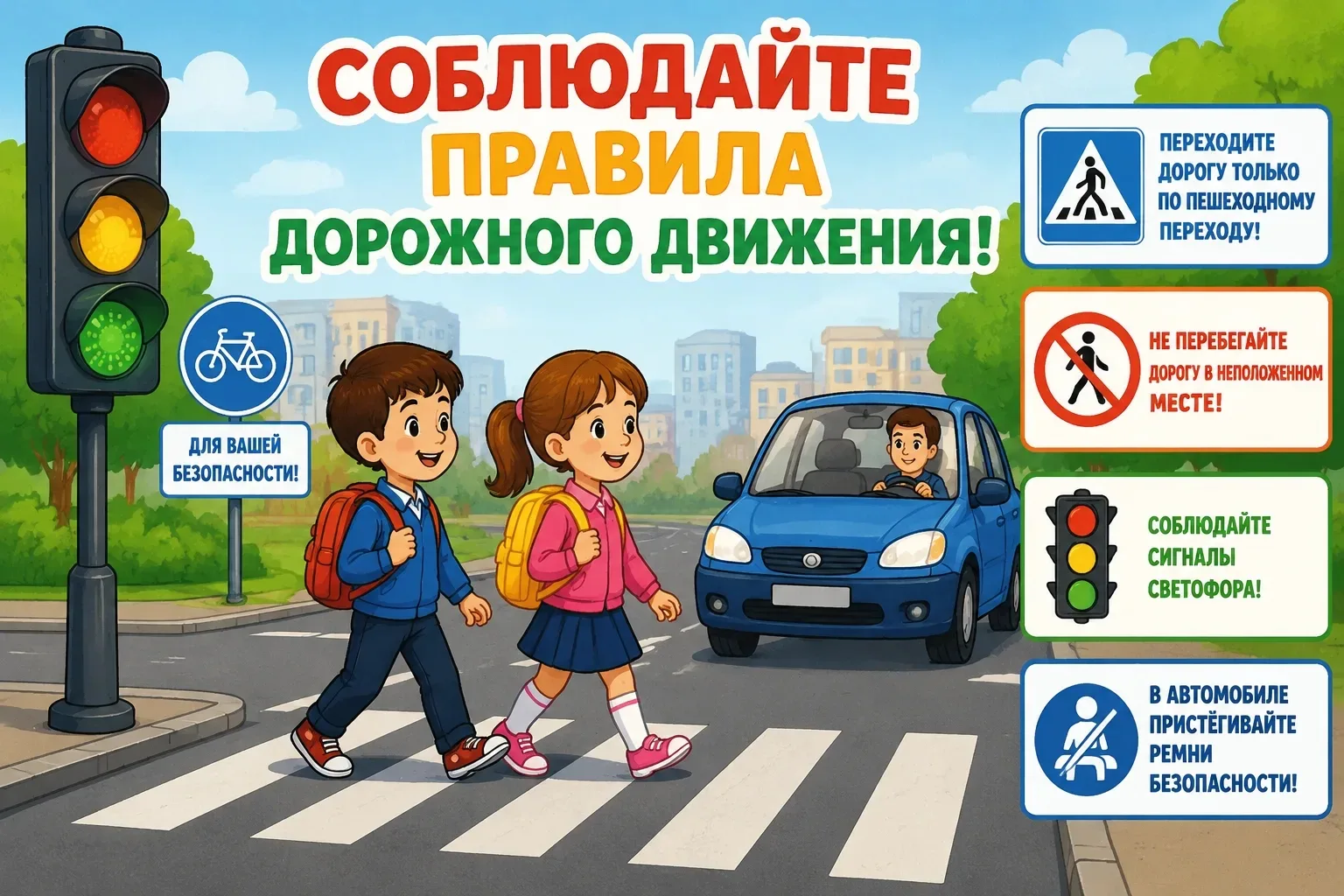 Безопасное лето: правила дорожного движения ☀️🚦

Лето — это время каникул, солнца и свободы! Мы бол