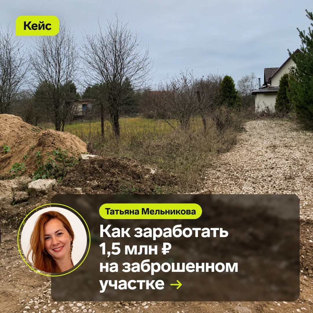 🤯 Как заработать 1,5 млн ₽ на заброшенном участке 

Многие проходят мимо, когда видят бурьян или по