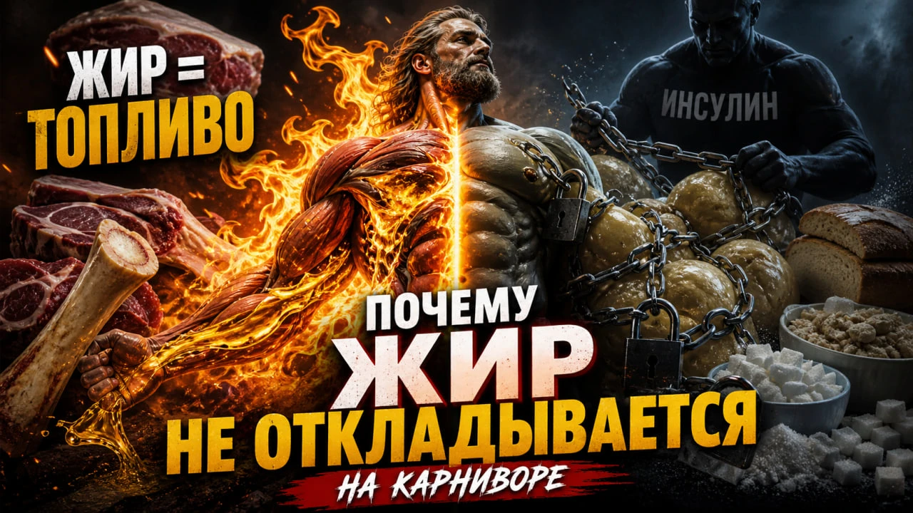 ПОЧЕМУ НА КАРНИВОРЕ С ВЫСОКОЙ КАЛОРИЙНОСТЬЮ ЖИР НЕ ОТКЛАДЫВАЕТСЯ НА БОКАХ? (БИОХИМИЯ ДЛ...