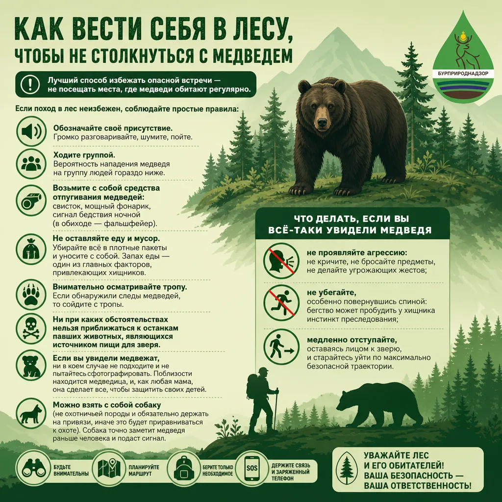 🐻 Как не встретиться с медведем в лесу