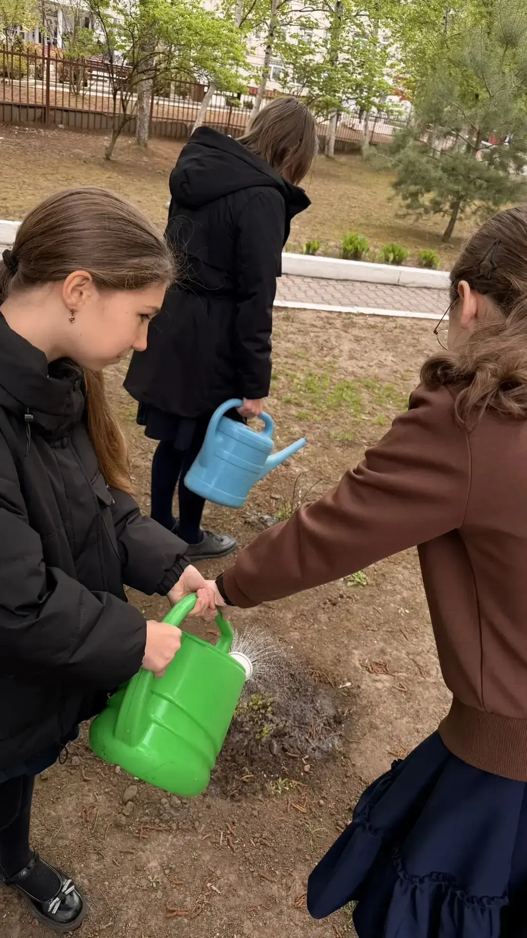 Наш вклад в зелёное будущее! 🌿 В честь Дня Экологии – озеленяем школьную территорию! Сегодня, в чест