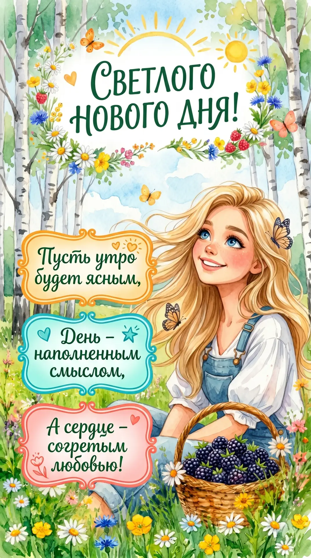 Солнечного дня 🦋  Лучшие ОТКРЫТКИ в MAX!                                                           