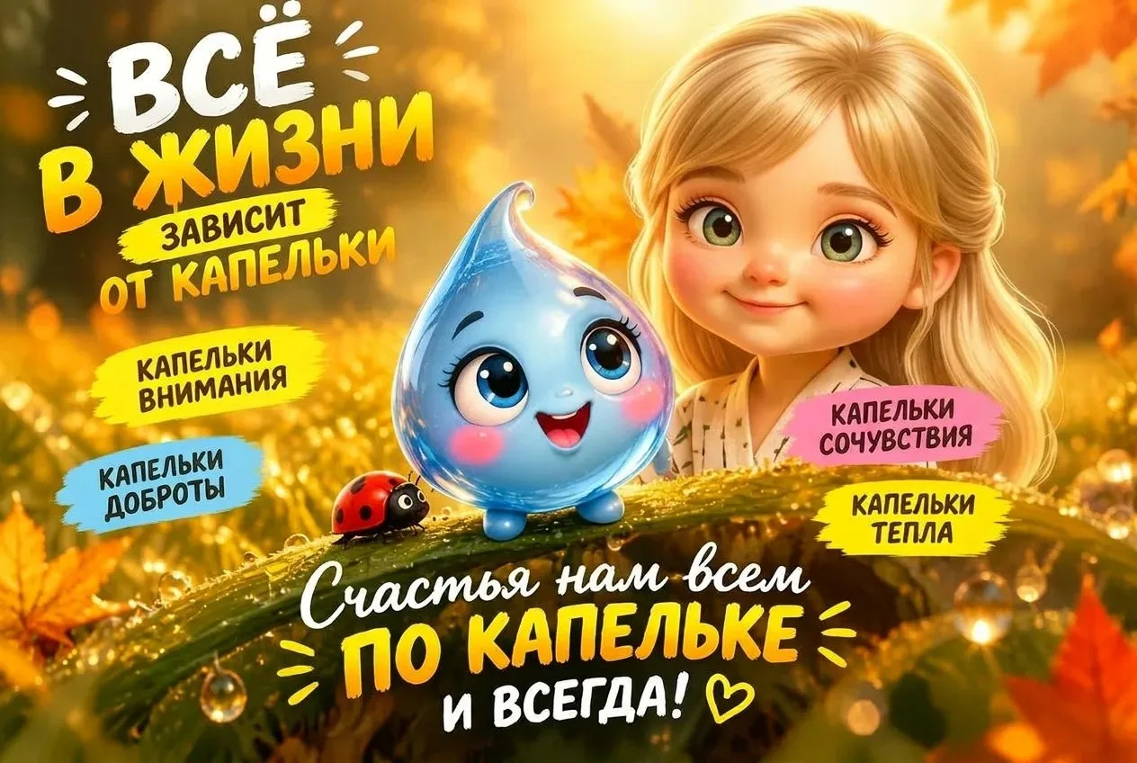 Все в жизни начинается с капельки. Капелька усилий сегодня — это океан результатов завт...