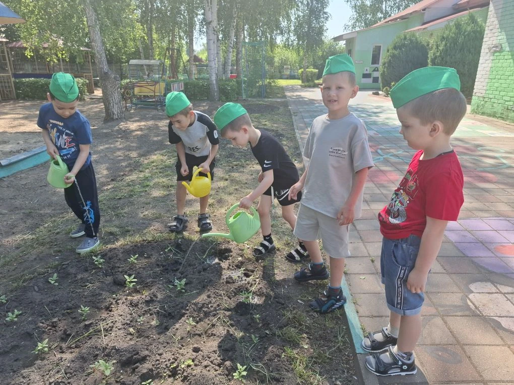 Эколята-дошколята ухаживают за растениями