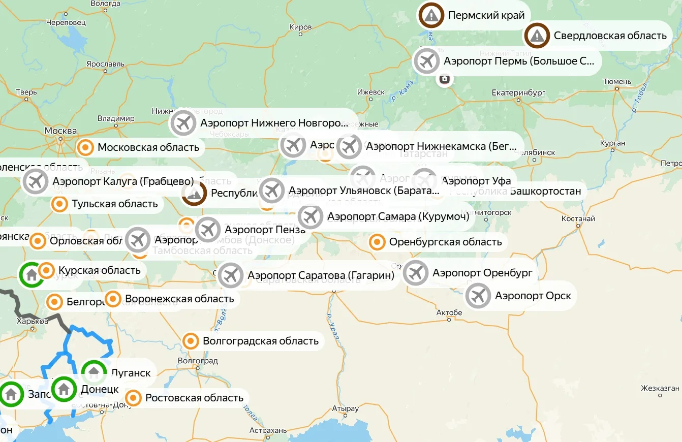 Рой из почти 400 дронов ВСУ уничтожен над Россией: карта атак БПЛА на 8 октября 👇