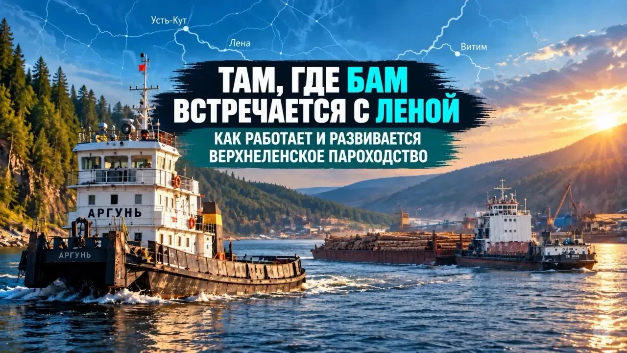 ⚓️ Там, где БАМ встречается с Леной: как работает и развивается Верхнеленское пароходство