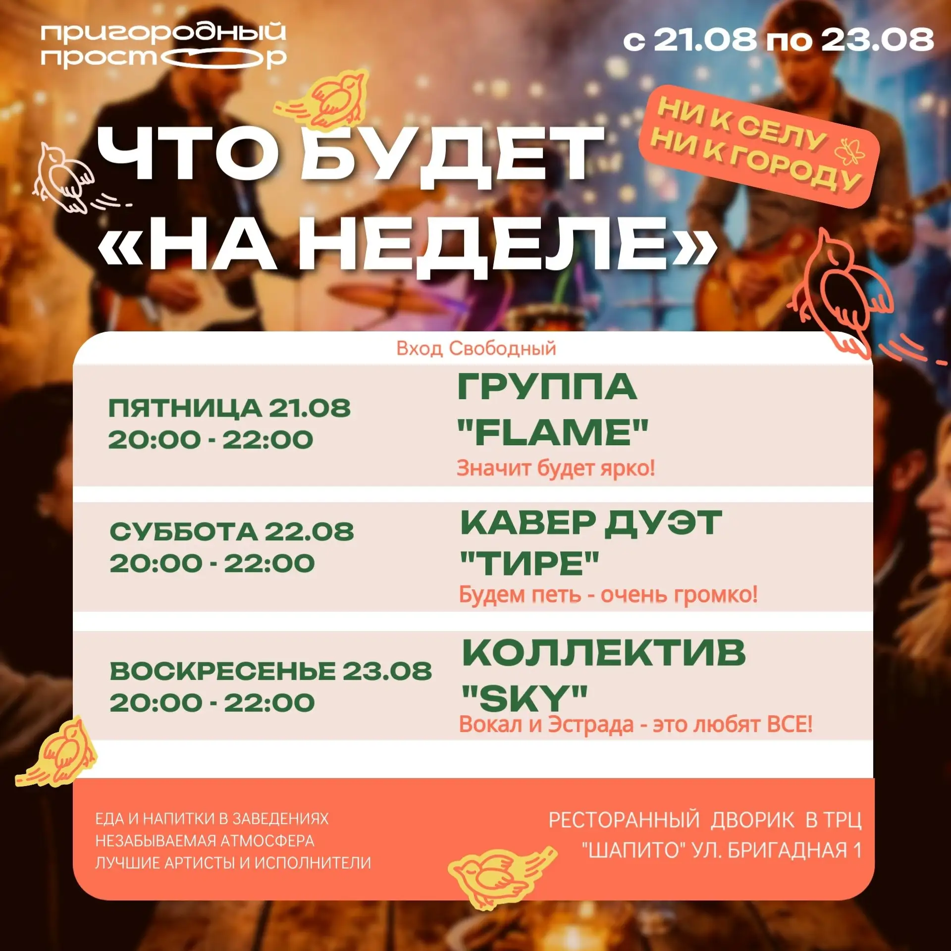 Планируем выходные: культурная программа в Пригородном просторе