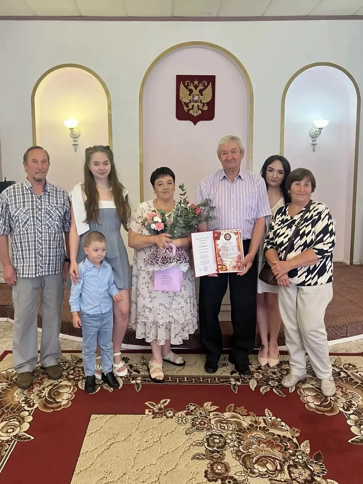 💐 Золотые юбиляры в Тихвинском ЗАГСе