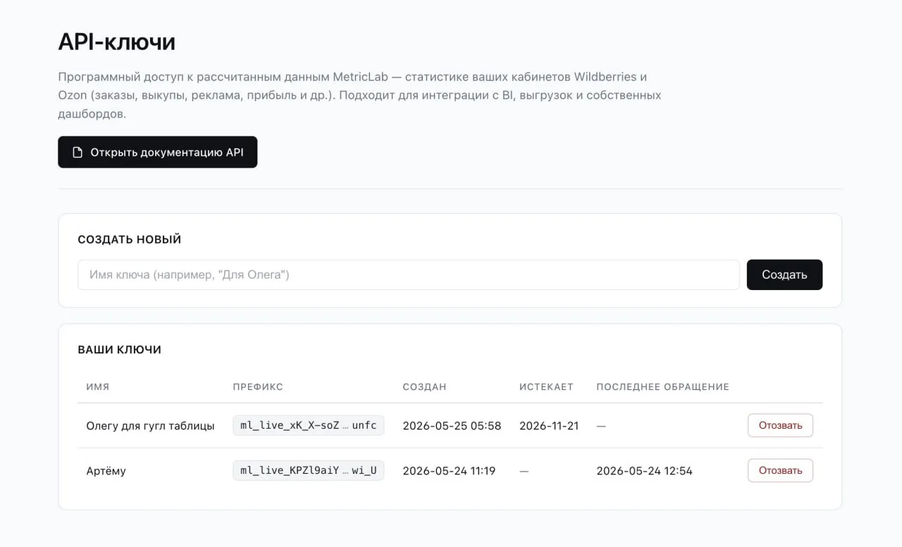 🔥 У нас появился API MetricLab!