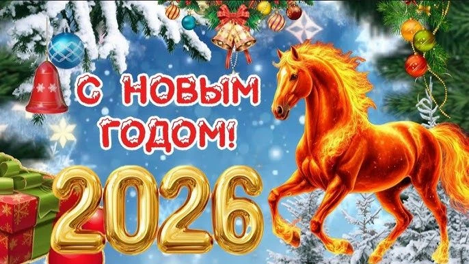 С Новым 2026 годом, друзья! 🎄 
Пусть этот год станет страницей новой увлекательной книги! Желаем, ч