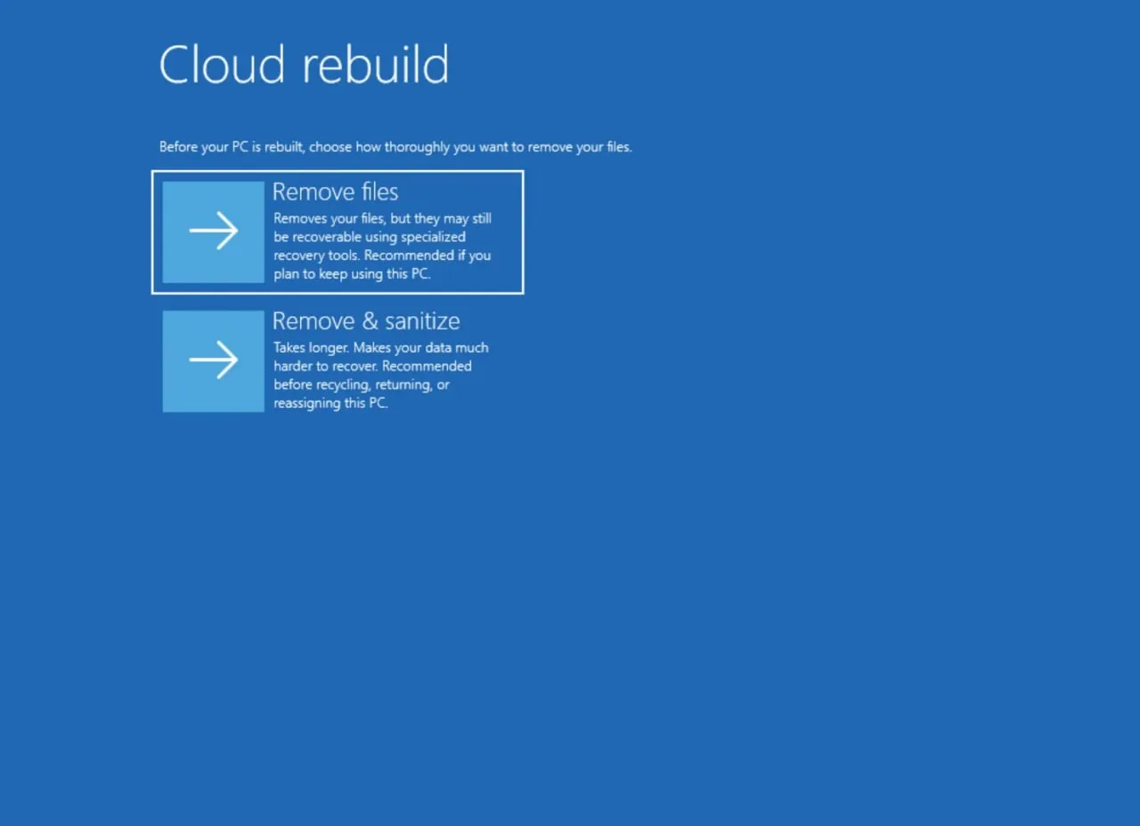 Расширение возможностей Cloud Rebuild в Windows 11 для корпоративного управления