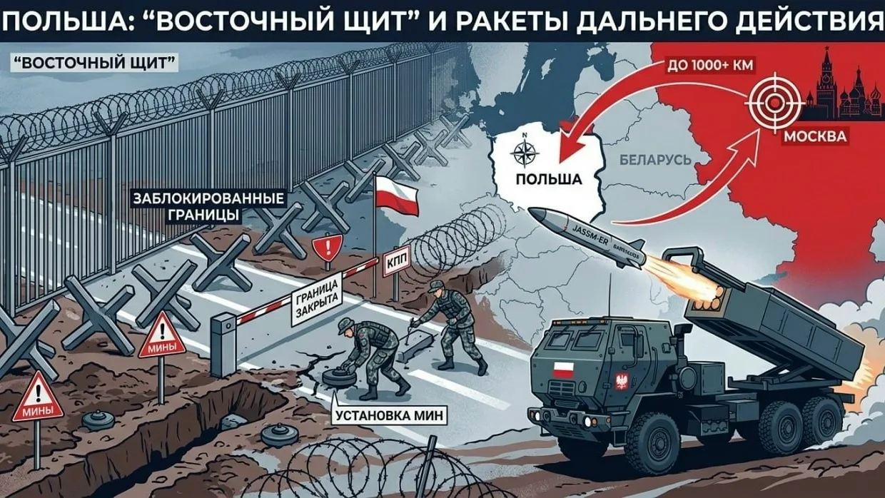 🇵🇱 Польша закупает ракеты с дальностью до Москвы и хочет заблокировать все пограничны...