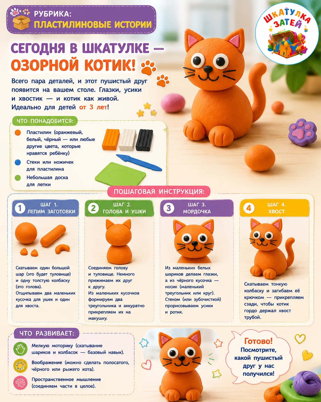 🐱📦 Рубрика: Пластилиновые истории