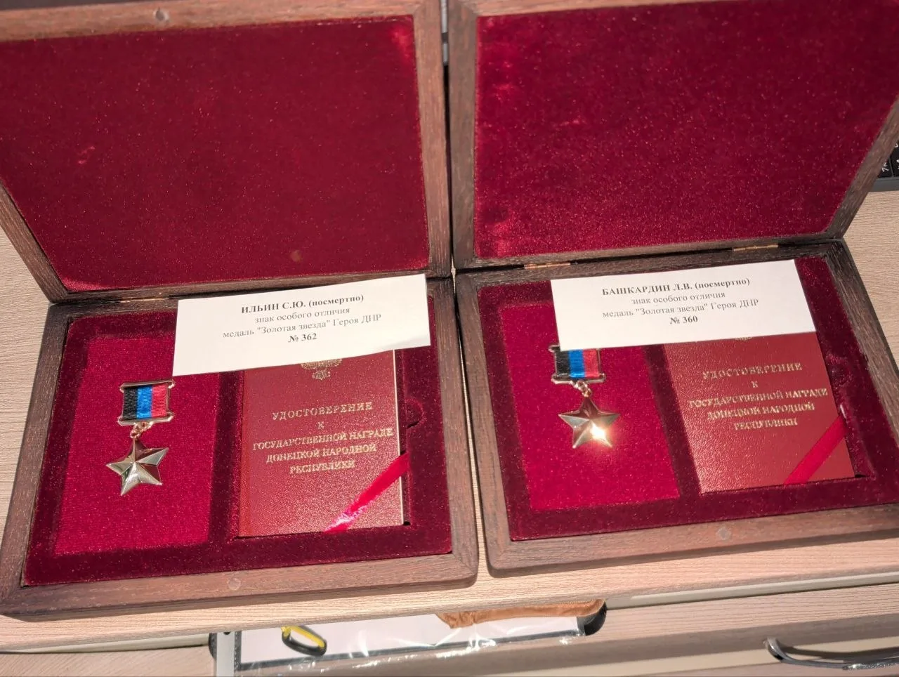 Сергей Ильин и Леонид Башкардин посмертно удостоены звания Героя Донецкой Народной Республики. 

Кто