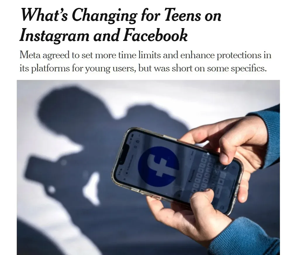 ⚡️В США подросткам в Instagram и Facebook установят лимит в два часа в день, а ночью до...
