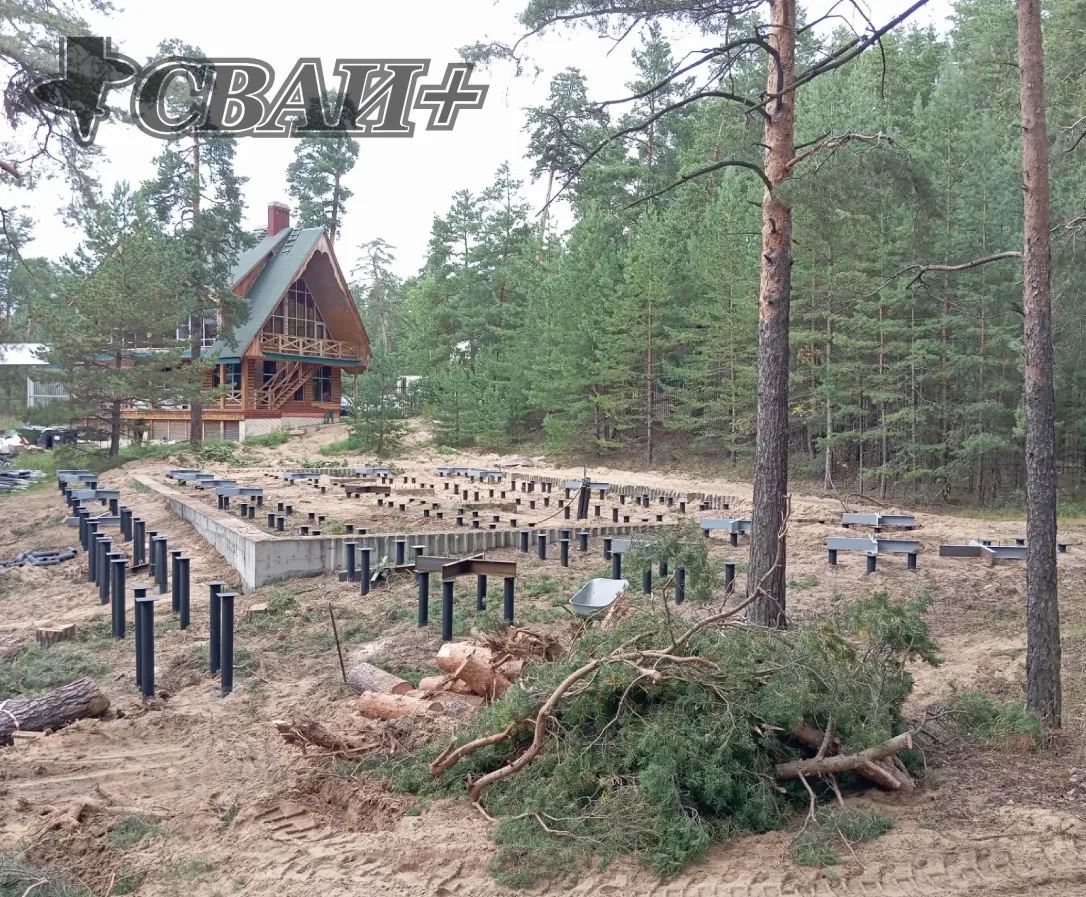 Свайный фундамент - 204 винтовые сваи Ø133 мм 🔩
