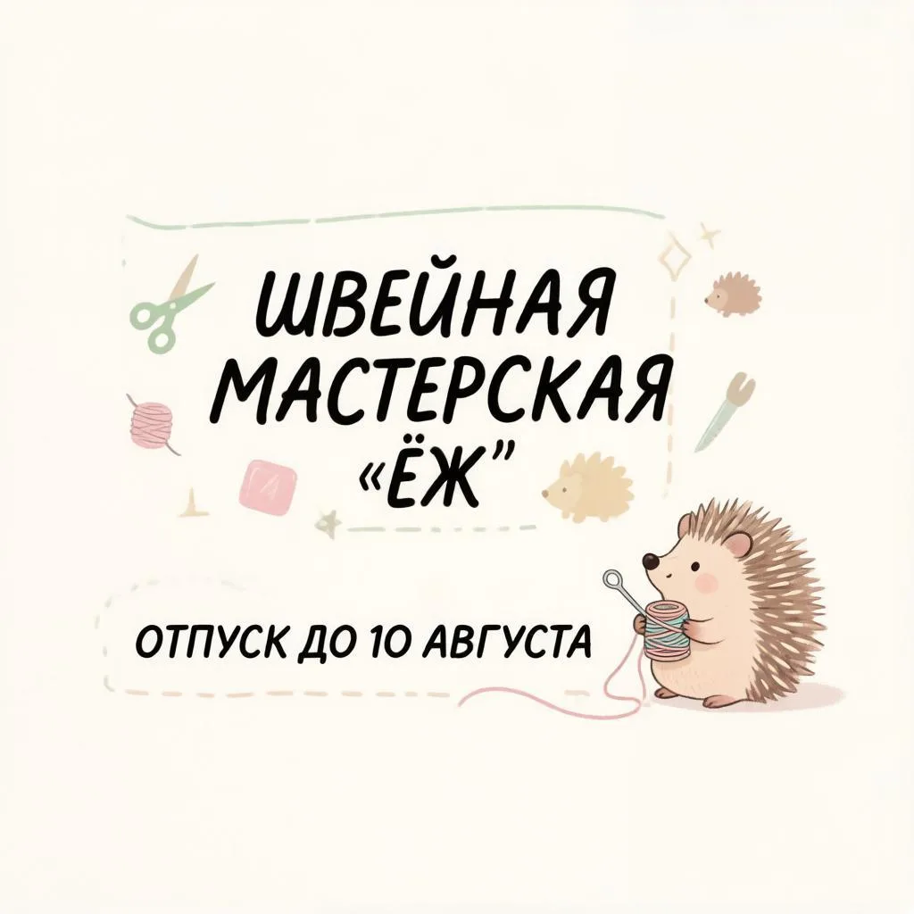 🌼 Уважаемые  клиенты! 🌼

 Швейная мастерская «ЁЖ»
🧵  временно не принимает заказы.

Ваш  🦔 Ёжик 