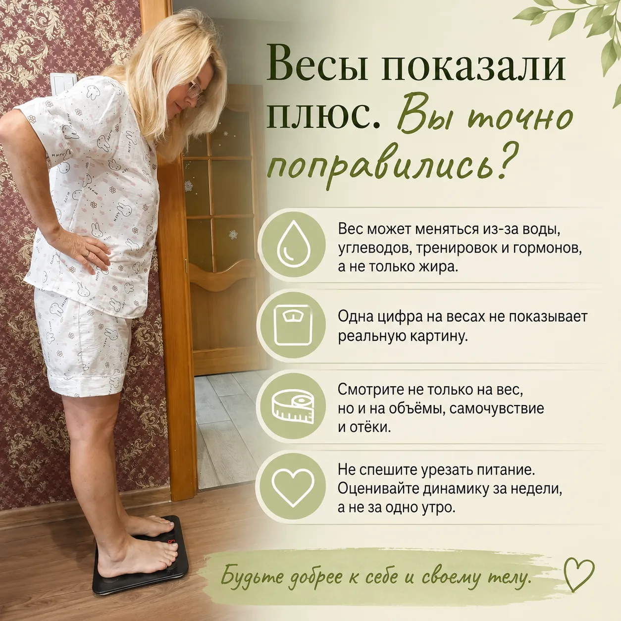 Весы показали плюс. Вы точно поправились?