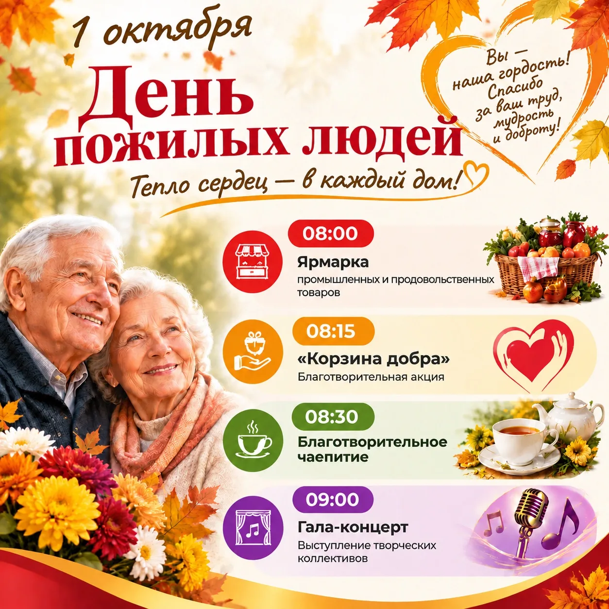 🍁 С 1 ОКТЯБРЯ СТАРТУЕТ ДЕКАДА ПОЖИЛЫХ ЛЮДЕЙ! 🍁