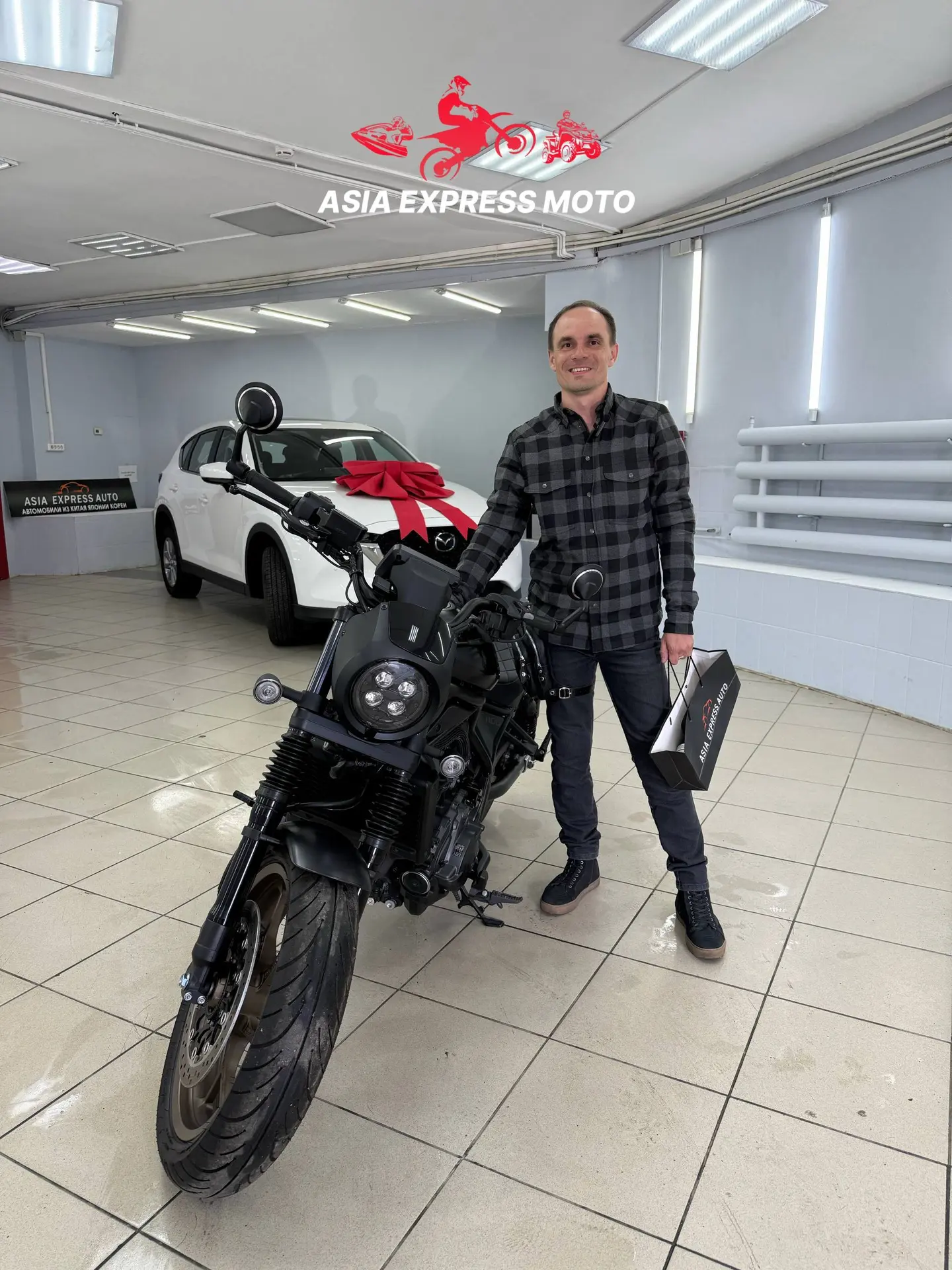 «Хочу сказать огромное спасибо всей команде Asia Express Auto! Прибыл мой красавец! Говорят, это пер