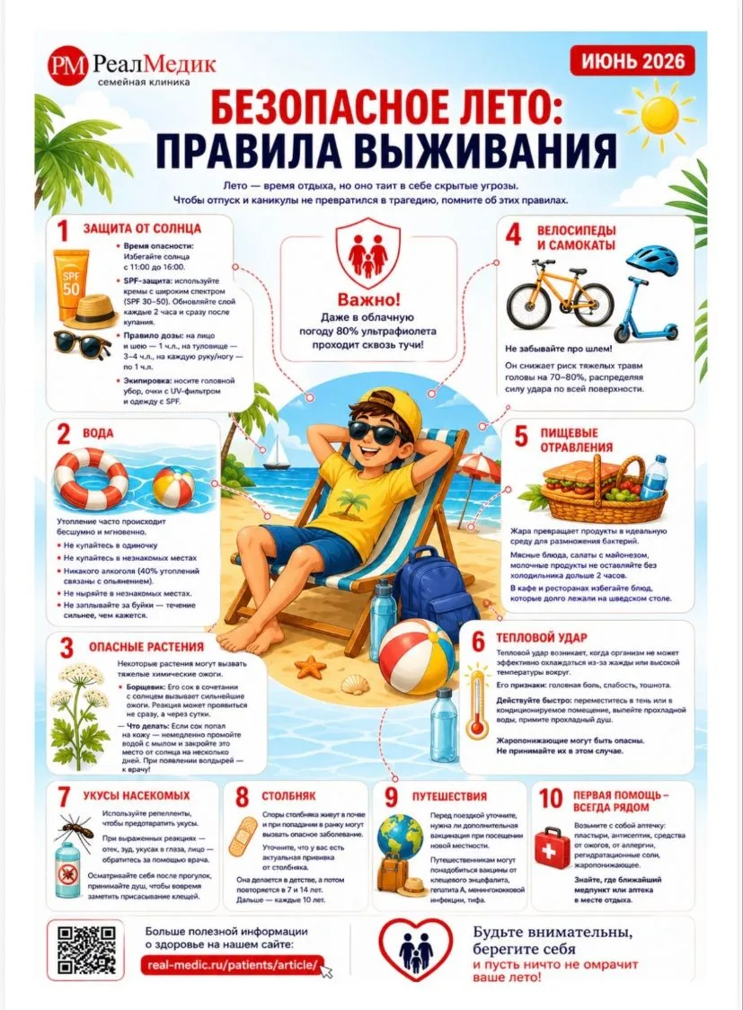 🌞 Безопасное лето начинается с простых правил! 💛