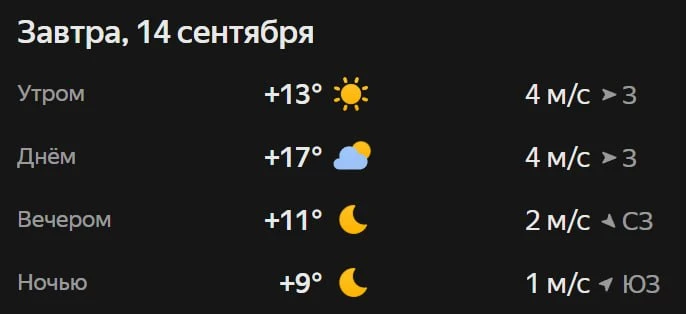 Прогноз погоды☀️