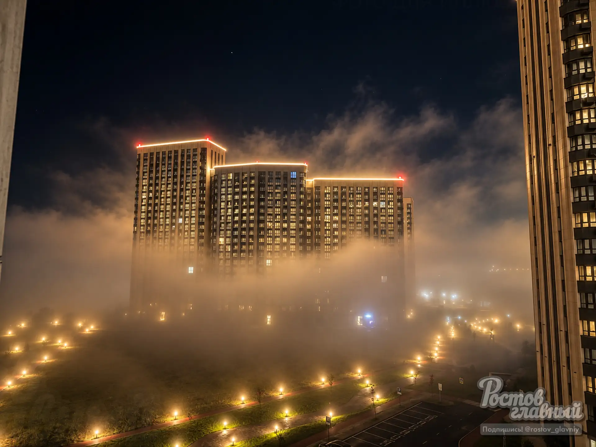 🌁 Невероятный туманище утром в эту пятницу!