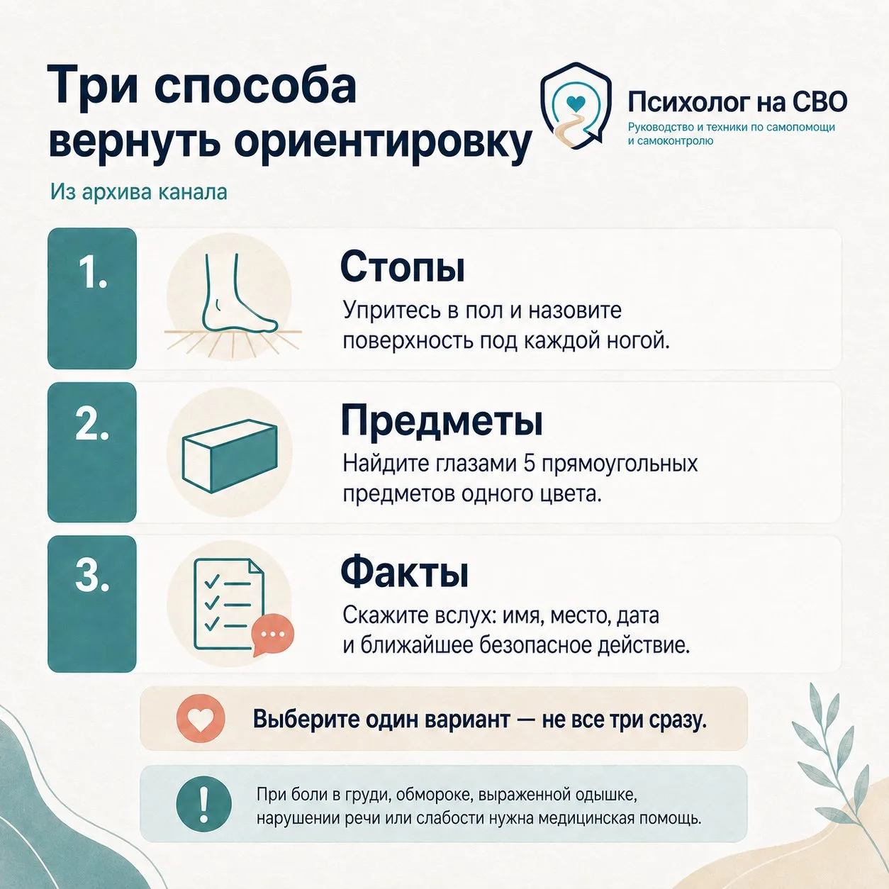 Из архива канала, три способа вернуть ориентировку