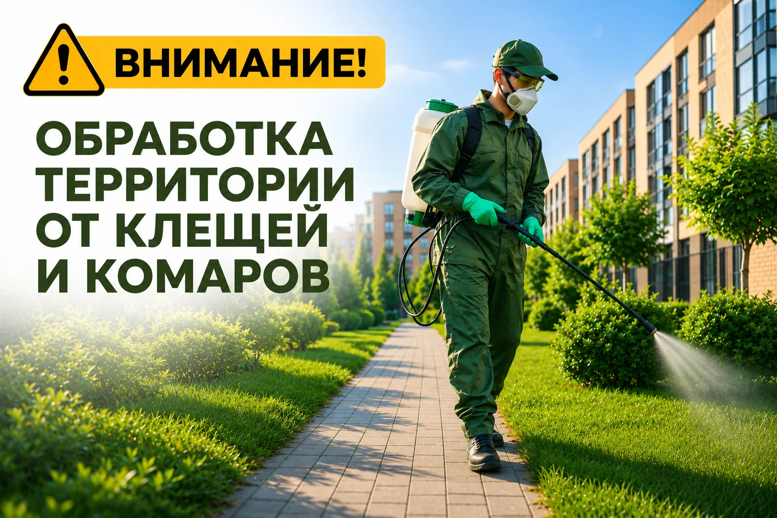 Внимание! Обработка от клещей и комаров 02.06.26