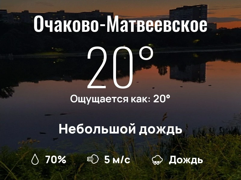 Что с погодой в Очаково-Матвеевском?