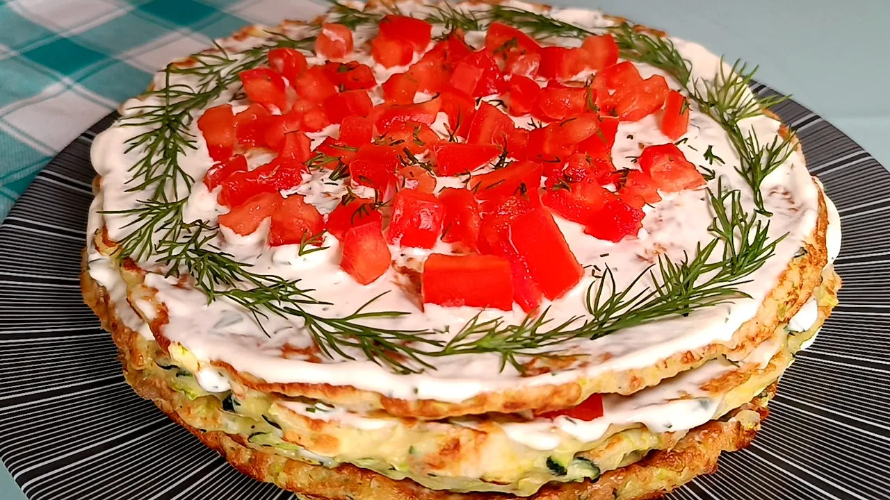 📌 Торт из кабачков - вкуснейшая летняя закуска. Рецепт блинчиков из кабачков
Кабачковый торт получа