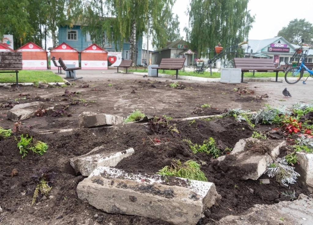 Житель Кичменгского Городка проведёт 5 суток под арестом за наезд на клумбу