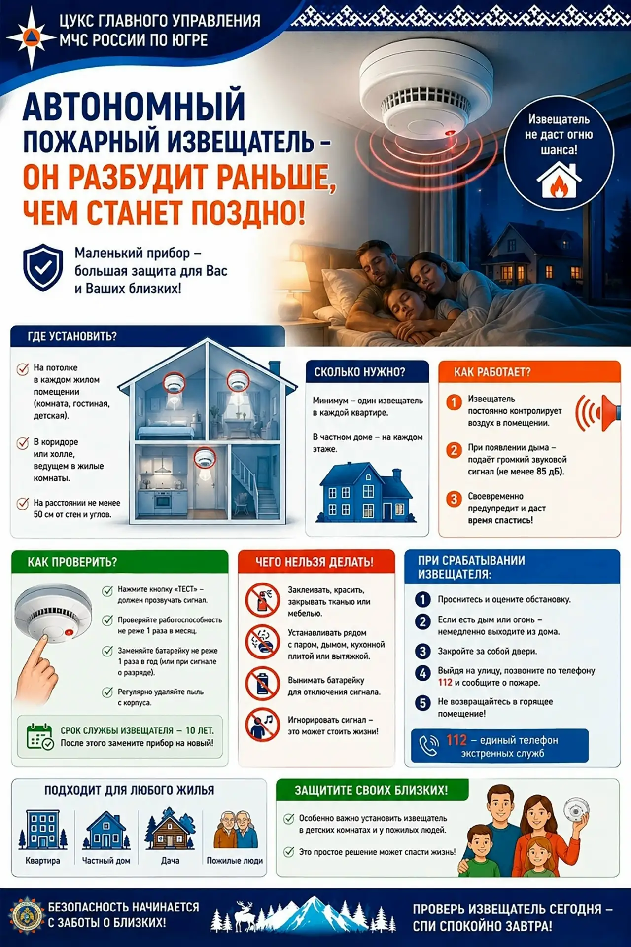 Пожарный датчик с автономным питанием способствует предупреждению ЧП ✅🔥