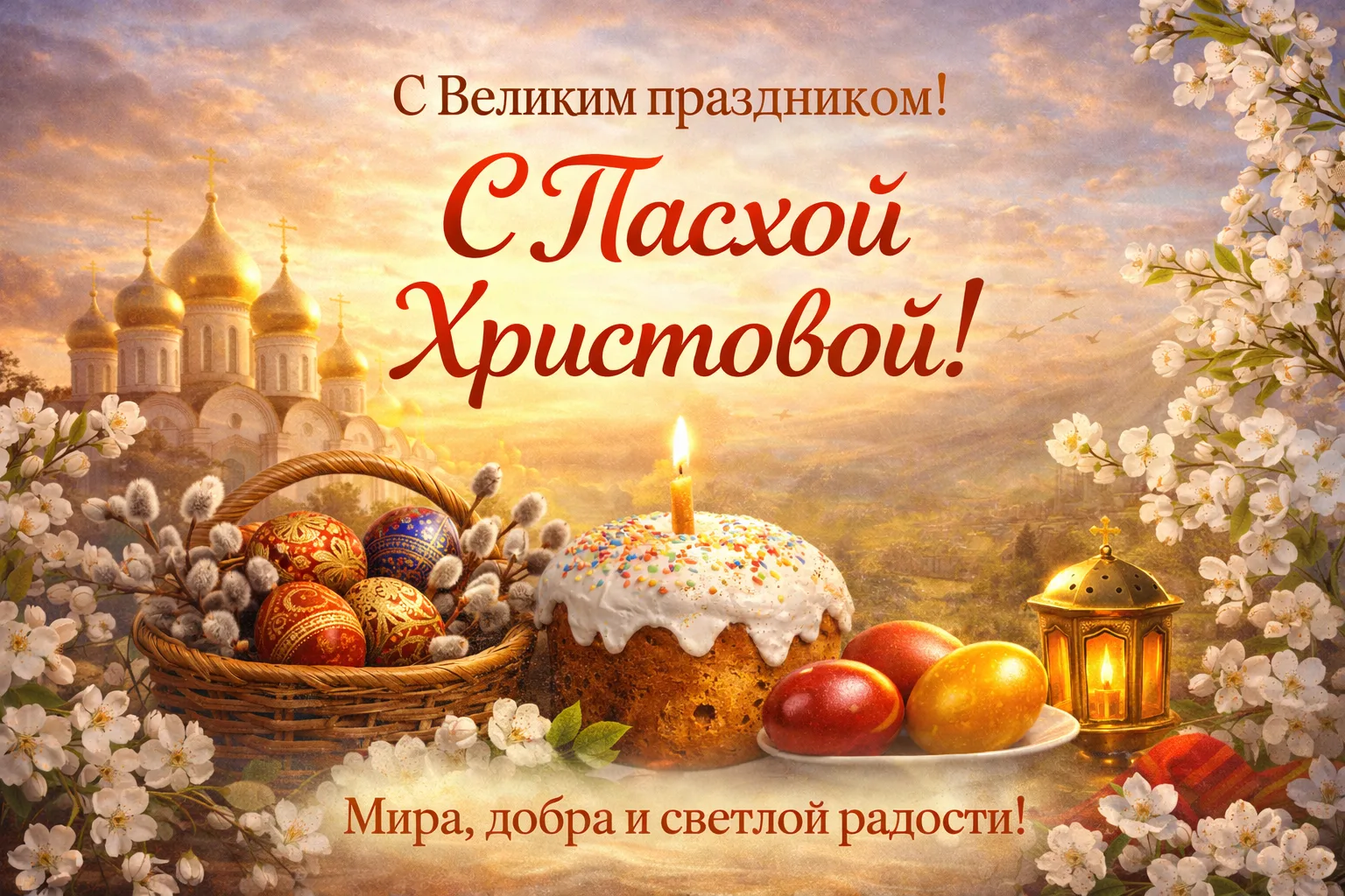 С праздником Светлой Пасхи! 🕊️

От всей души желаем мира, тепла, здоровья и спокойствия вашим семья