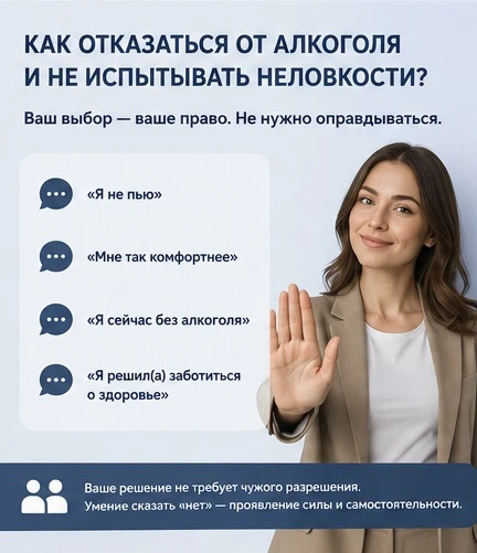 Как отказать от алкоголя и не испытывать неловкости?