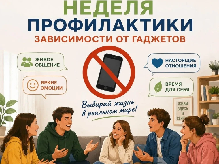 С 15 по 21 июня 2026 года Неделя профилактики зависимости от гаджетов