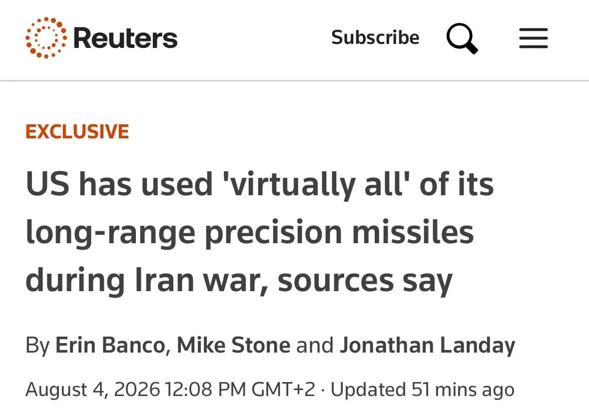 — 🇺🇸/🇮🇷 НОВОСТЬ: По данным агентства Reuters, США использовали "практически все" св...