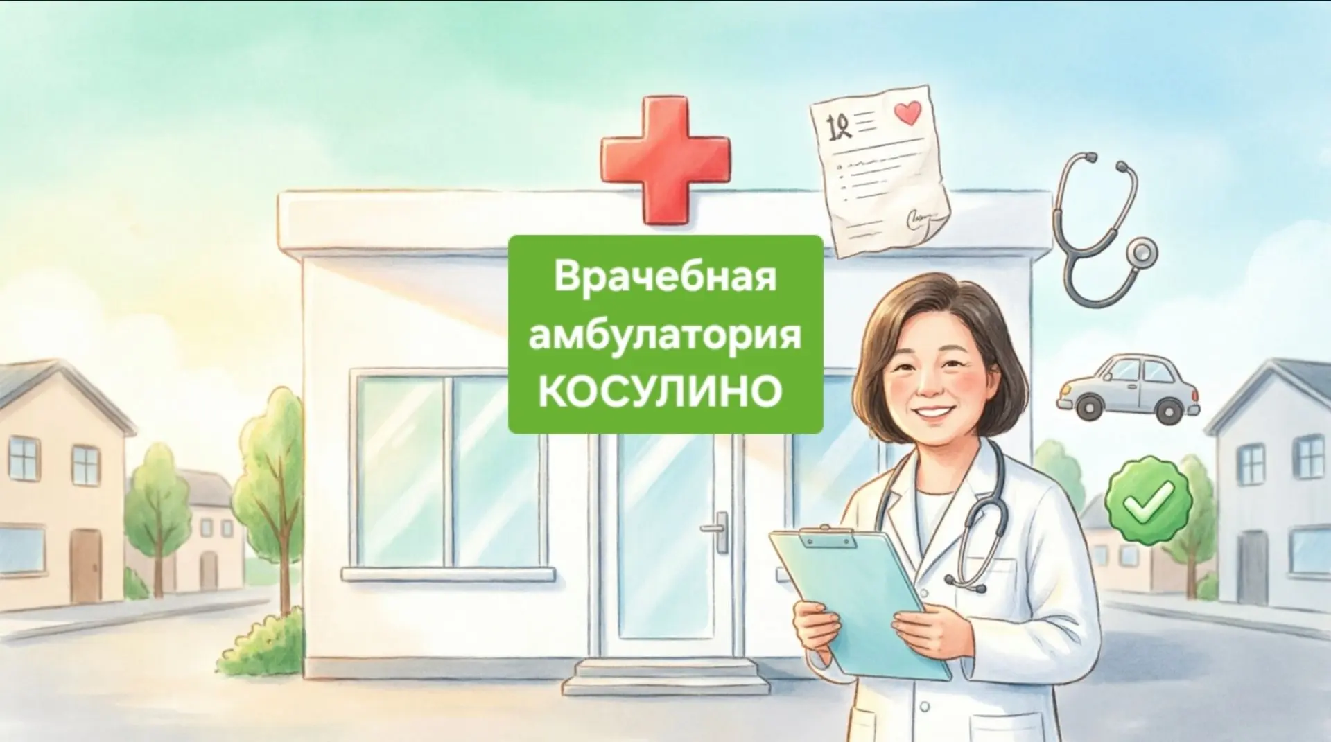 Во врачебной амбулатории в Косулино на ул. Строителей, 5, доступны важные услуги: