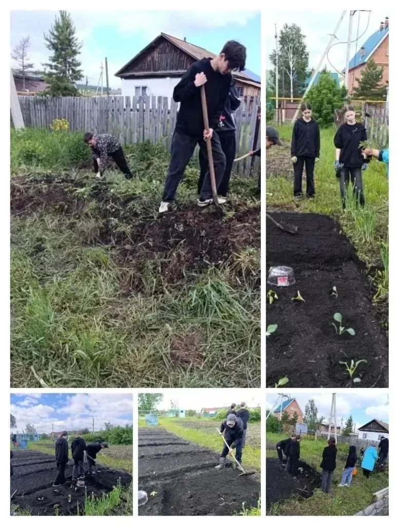 🌄В рамках прохождения трудовой практики учащиеся школы №6 села Миндяк выполняли комплекс сельскохоз