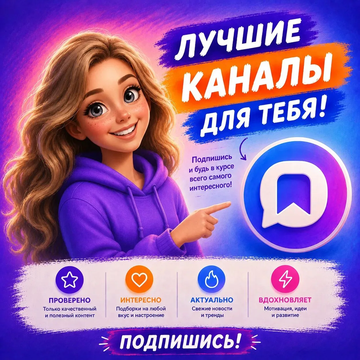 Подборка лучших каналов в МАХ. Сохраняй себе и делись с друзьями 👍