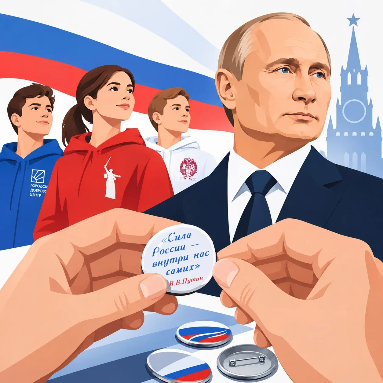 🇷🇺 «СИЛЬНЫЙ ЛИДЕР — СИЛЬНЫЕ СЛОВА»: АКЦИЯ КО ДНЮ РОЖДЕНИЯ ПРЕЗИДЕНТА