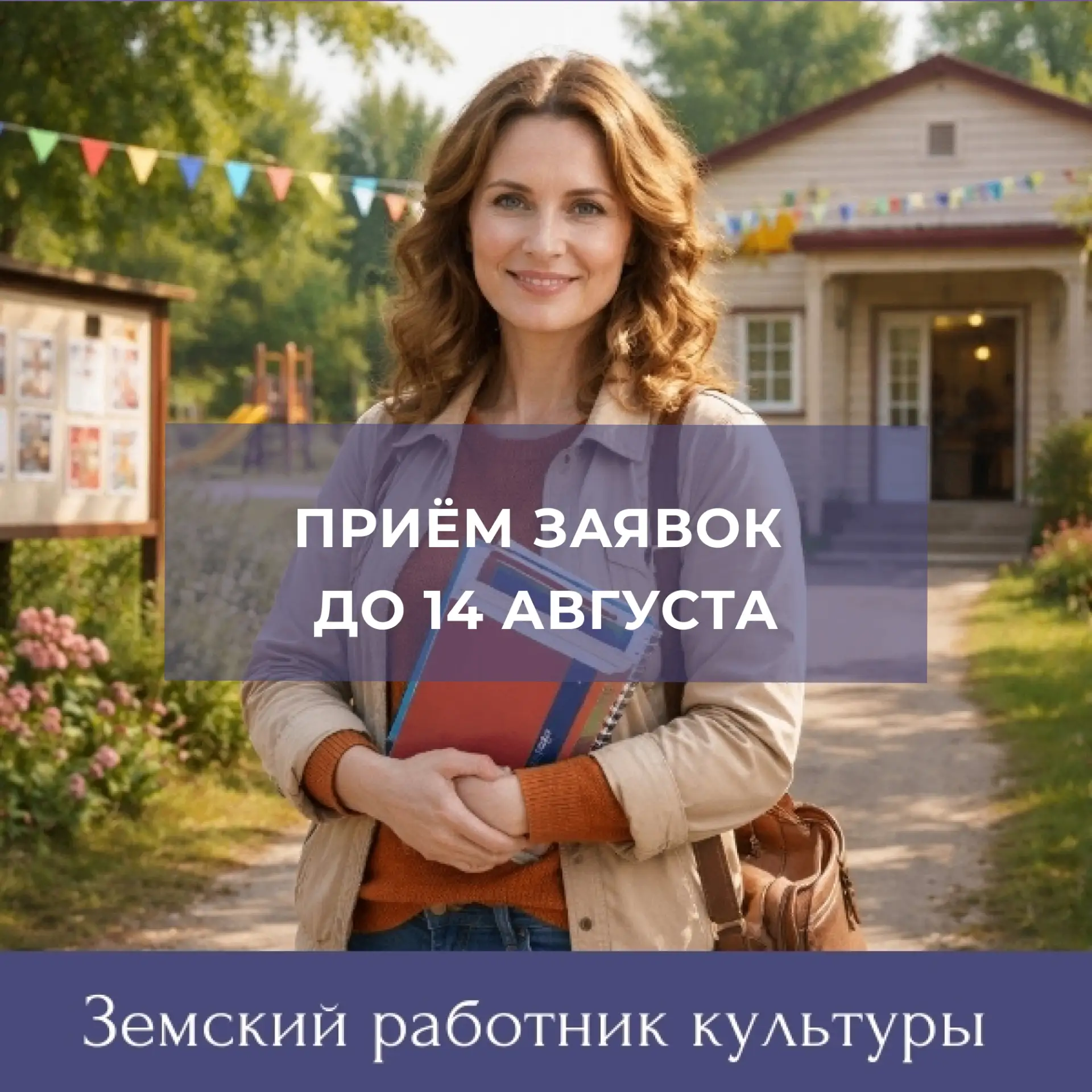 ❗️ Сроки подачи заявок на участие в программе «Земский работник культуры» продлены до 14 августа 202