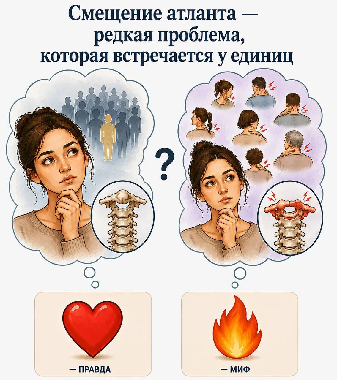 Самые популярные мифы о шее. Проверим, попадётесь ли вы?

Поиграем в миф и правду.

Дам 4 утверждени
