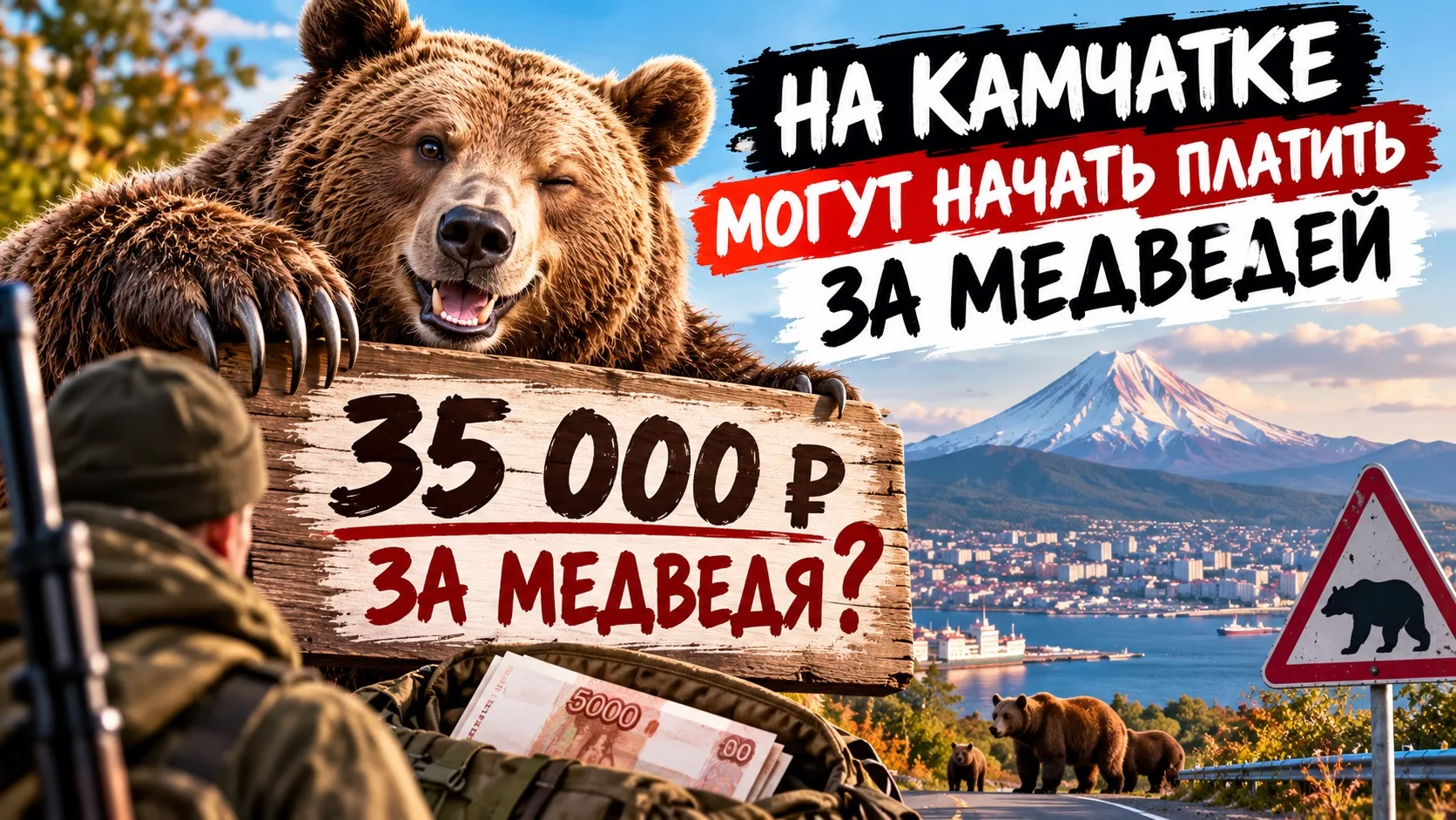 🐻💰 35 ТЫСЯЧ ЗА МЕДВЕДЯ: НА КАМЧАТКЕ ЗА КОСОЛАПЫХ МОГУТ НАЧАТЬ ПЛАТИТЬ
